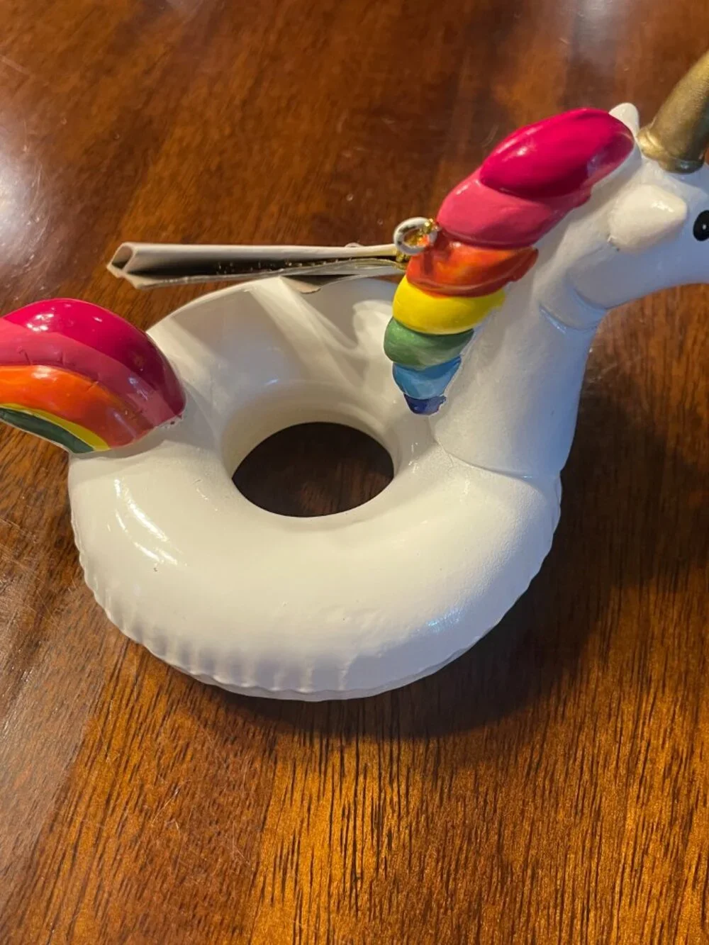 NEW Wondershop Target Pool Raft Unicorn Ornament Holiday Resin 5